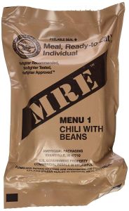 Chili With Beans - Meals Ready To Eat US Military MREs - Menu 1 - 2024 Inspection Date