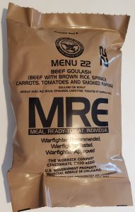 Beef Goulash - Meals Ready To Eat US Military MREs - Menu 22