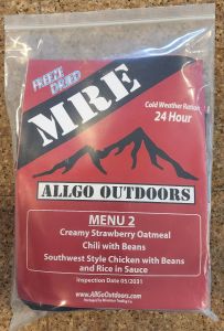 AllGo Outdoors Freeze Dried MCW - Survival Food Military 24hr Field Ration Menu 2