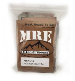 Allgo Outdoors Military Spec MRE Meals Ready To Eat Mexican Beef Taco - Menu 6