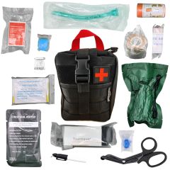 Survival First Aid Trauma Med Kit - Med Kit 4 - Black