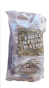 First Strike Ration FSR - Menu 6 - Garlic and Herb Chicken and BBQ Pork Wrap
