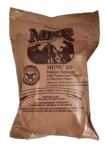 Italian Sausage With Peppers And Onions - Menu 20 - 2024 Inspection Date - Meals Ready To Eat US Military MREs