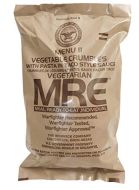 Vegetable Crumbles with Pasta in Taco Style Sauce - Meals Ready To Eat US Military MREs - Menu 11 - 2024 Inspection Date
