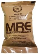 Elbow Macaroni in Tomato Sauce - Meals Ready To Eat US Military MREs - Menu 12 - 2024 Inspection Date