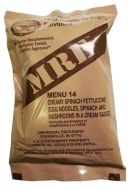 Creamy Spinach Fettuccine - Meals Ready To Eat US Military MREs - Menu 14 - 2024 Inspection Date