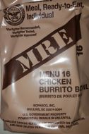 Chicken Burrito Bowl - Meals Ready To Eat US Military MREs - Menu 16