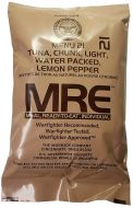 Tuna with Lemon Pepper - Meals Ready To Eat US Military MREs - Menu 21 - 2024 Inspection Date