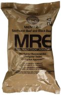 Southwest Beef and Black Beans - Meals Ready To Eat US Military MREs - Menu 24 - 2024 Inspection Date