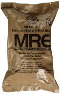 Southwest Beef and Black Beans - Meals Ready To Eat US Military MREs - Menu 24