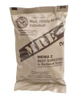 Beef Shredded in Barbecue Sauce - Meals Ready To Eat US Military MREs - Menu 2 - 2024 Inspection Date