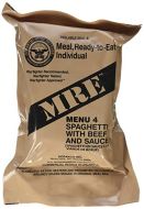 Spaghetti with Beef and Sauce - Meals Ready To Eat US Military MREs - Menu 4