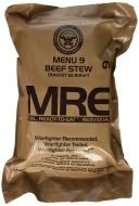 Beef Stew - Meals Ready To Eat US Military MREs - Menu 9 - 2024 Inspection Date