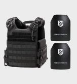 Quad 2.0 Plate Carrier With Level 3+ Armor Plates Bundle - Black