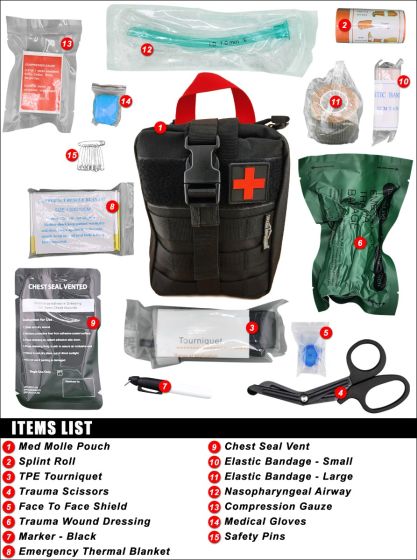 AllGo Outdoors Survival First Aid Trauma Med Kit Med Kit 4 AllGo