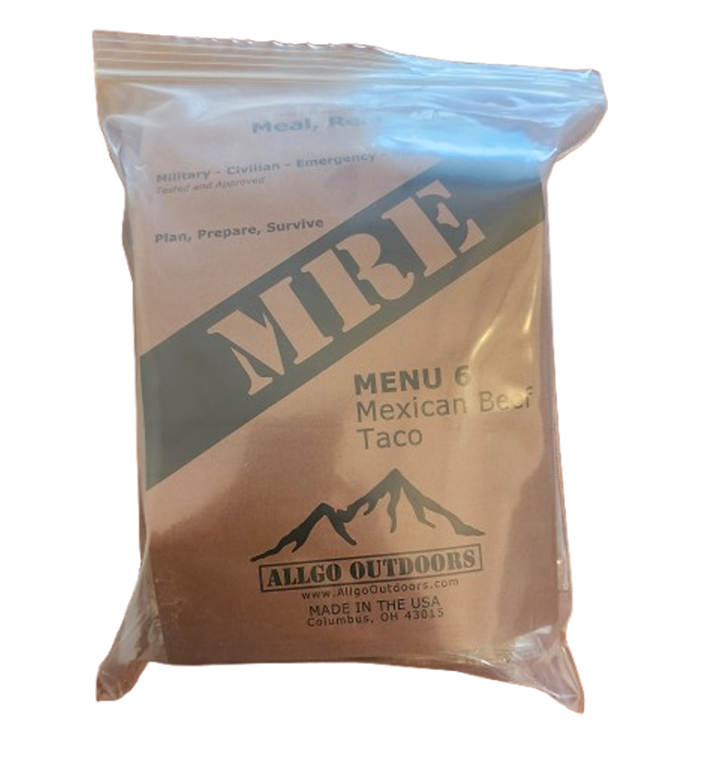Allgo Outdoors MRE Taco Menu 6 Review