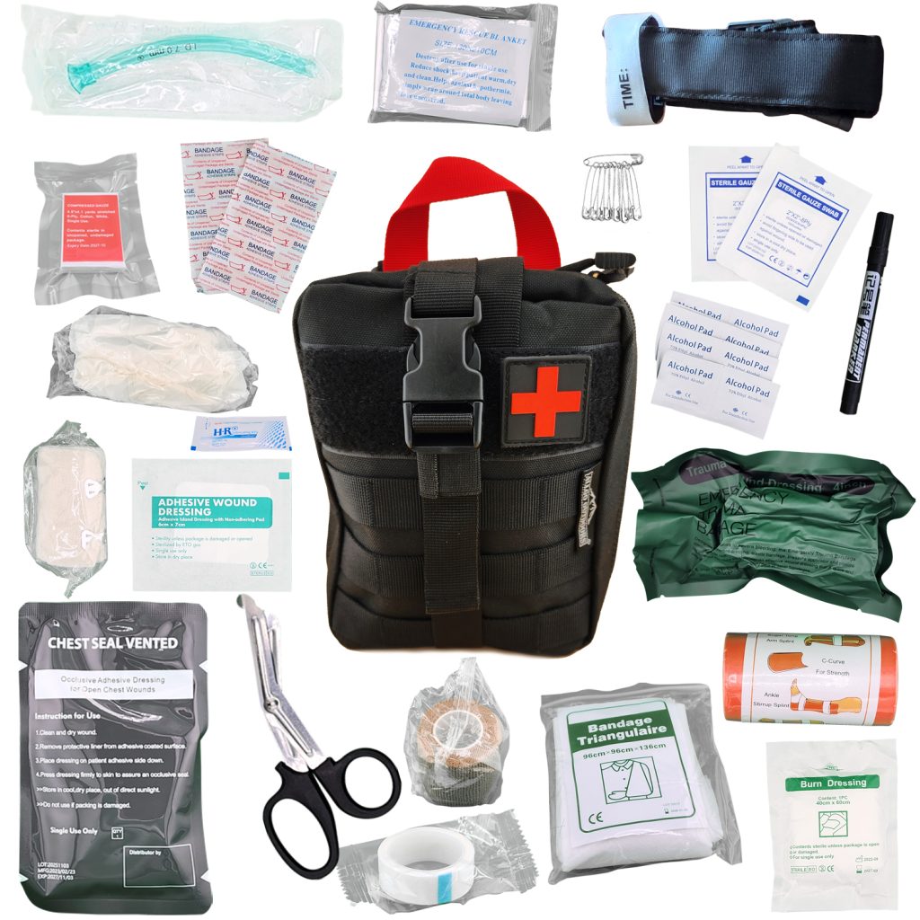 Allgo Outdoors Survival First Aid Trauma Med Kit – Med Kit 5 – Black