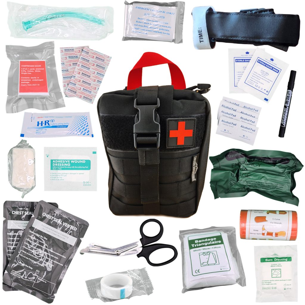 Allgo Outdoors Survival First Aid Trauma Med Kit – Med Kit 5 – Black