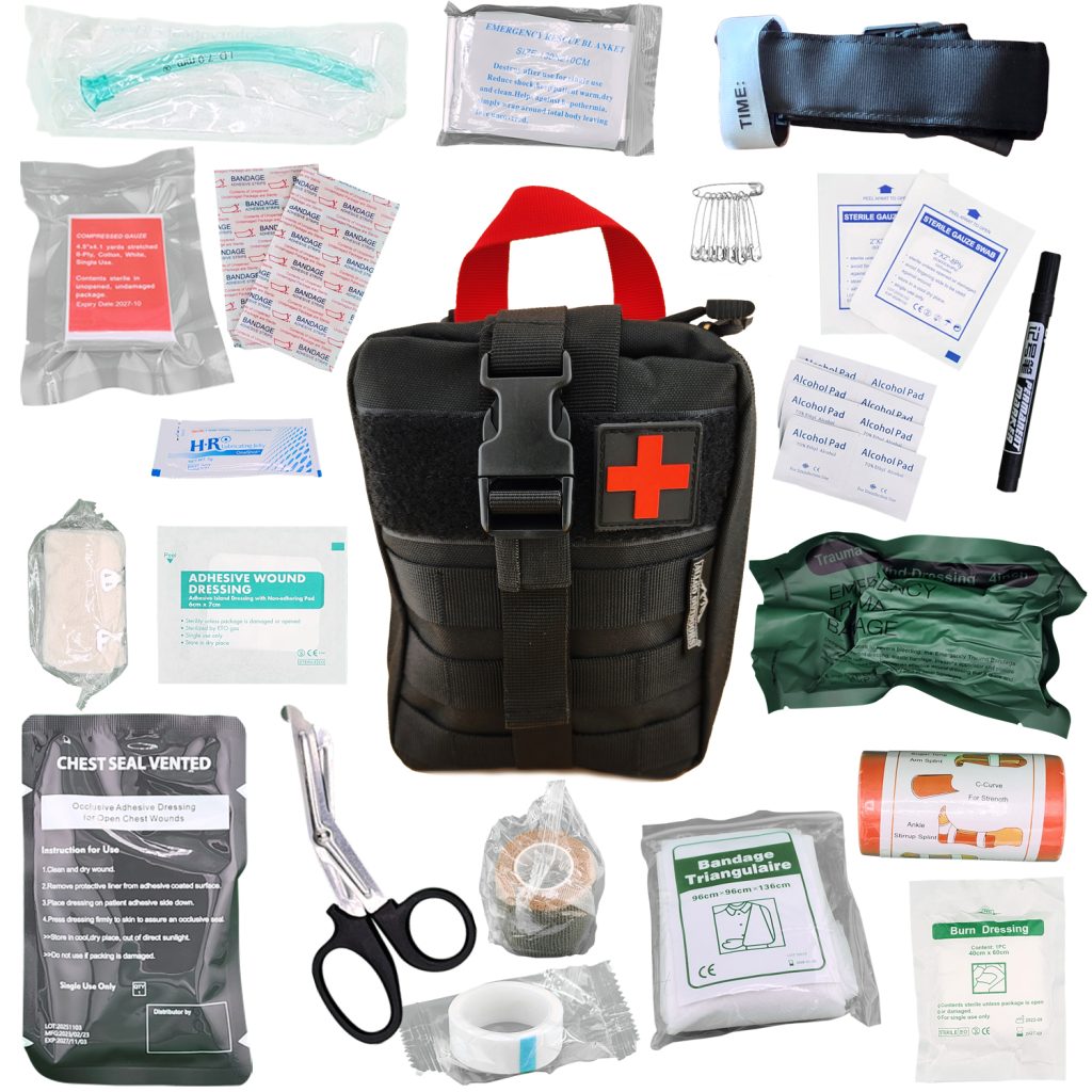 Allgo Outdoors Survival First Aid Trauma Med Kit – Med Kit 5 – Black