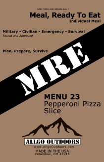 Review of Allgo Outdoors Menu 23 Military Spec MRE