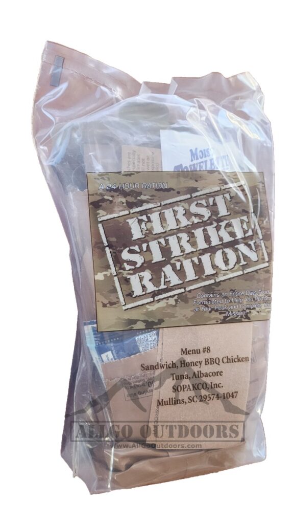 First Strike Ration FSR – Menu 8 – BBQ Chicken Sandwich and Albacore Tuna