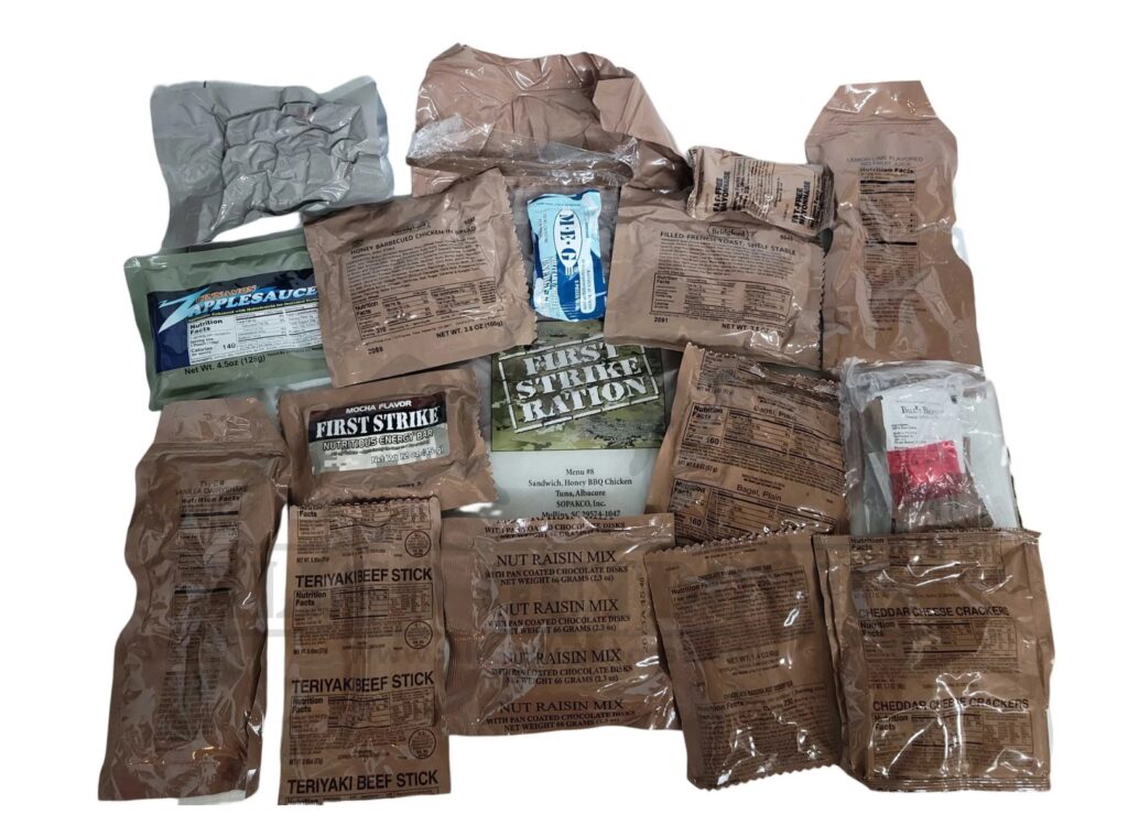 First Strike Ration FSR – Menu 8 – BBQ Chicken Sandwich and Albacore Tuna