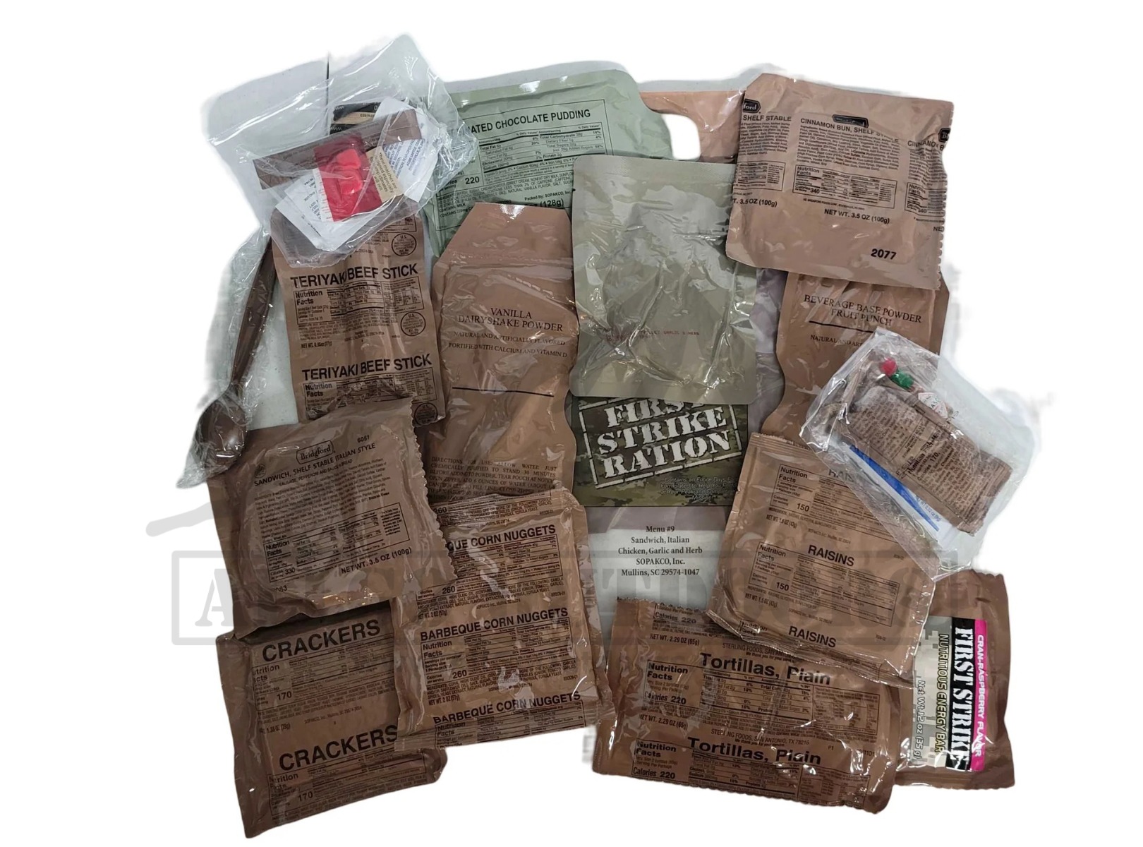 First Strike Ration FSR – Menu 9 – Garlic and Herb Chicken and Italian Sandwich