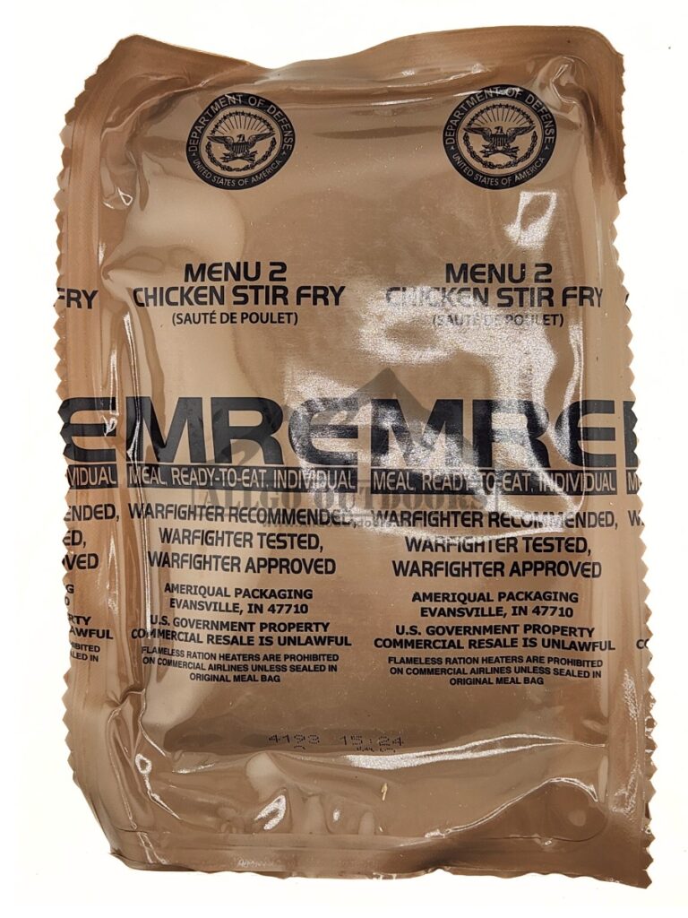 Chicken Stir Fry – Menu 2 – 2027 Inspection Date – Meals Ready To Eat US Military MREs