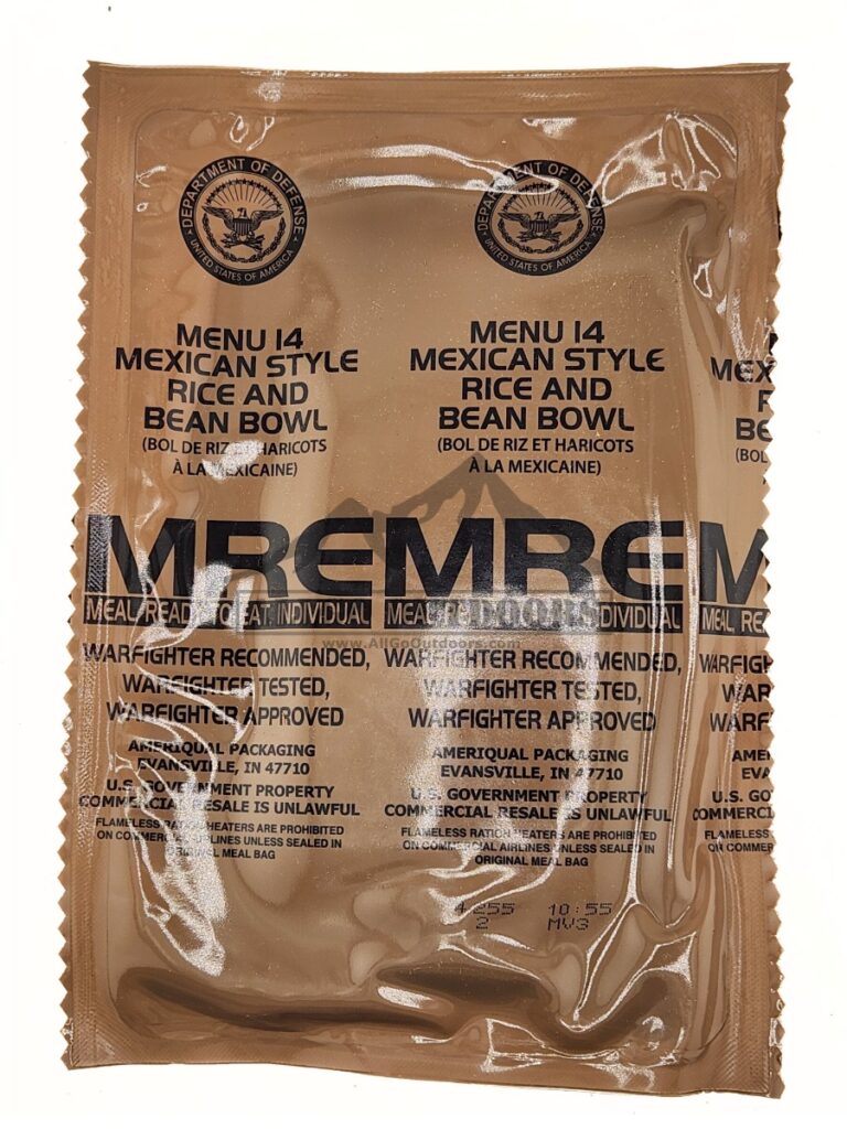 Mexican Rice And Bean Bowl – Menu 14 – 2027 Inspection Date – Meals Ready To Eat US Military MREs