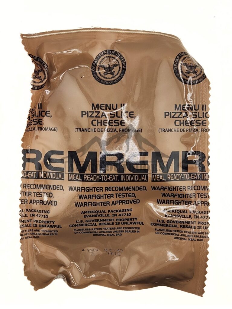 Cheese Pizza Slice – Menu 11 – 2027 Inspection Date – Meals Ready To Eat US Military MREs