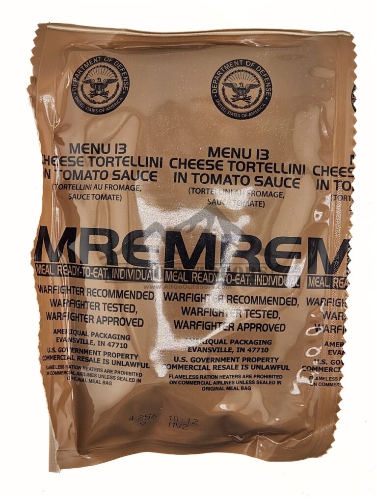 Cheese Tortellini And Tomato Sauce – Menu 13 – 2026 Inspection Date – Meals Ready To Eat US Military MREs