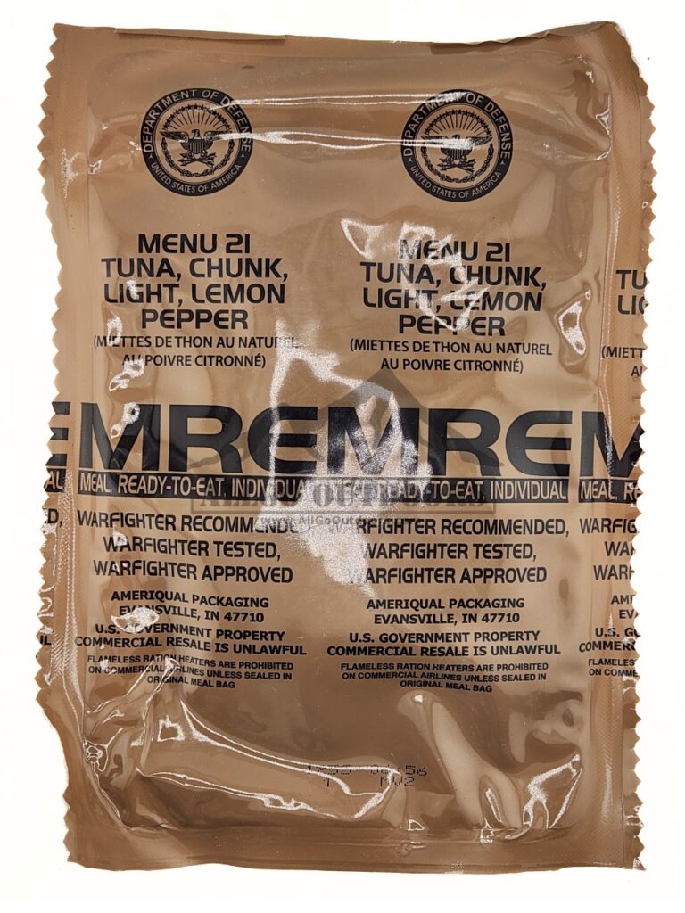 Lemon Pepper Tuna – Menu 21 – 2026 Inspection Date – Meals Ready To Eat US Military MREs
