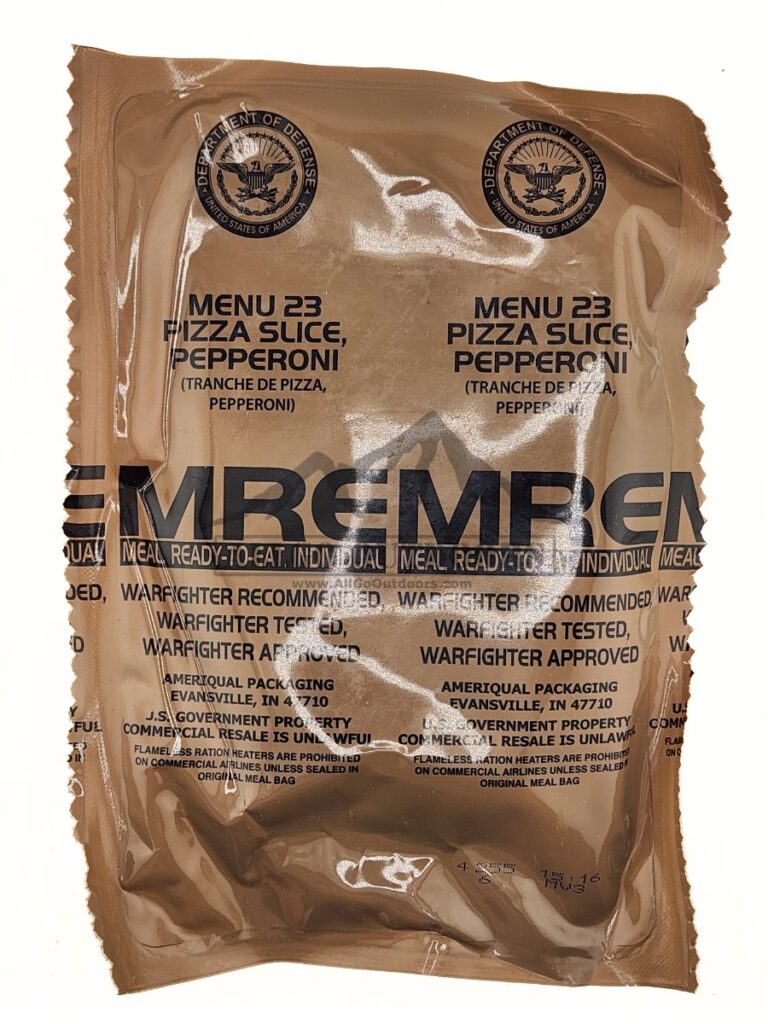 Pepperoni Pizza Slice – Menu 23 – 2026 Inspection Date – Meals Ready To Eat US Military MREs