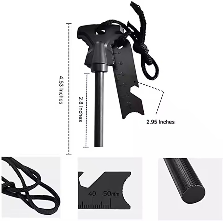 Travel Ferro Rod Fire Starter with Striker Magnesium Fire Starter Fire Tool