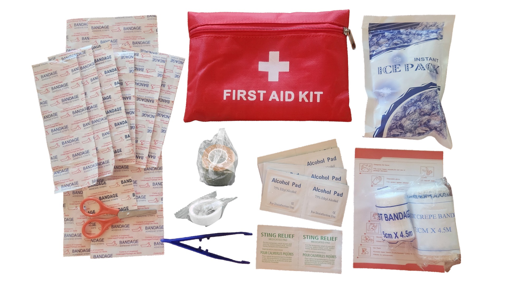First Aid Kit – Basic 61 Piece Kit