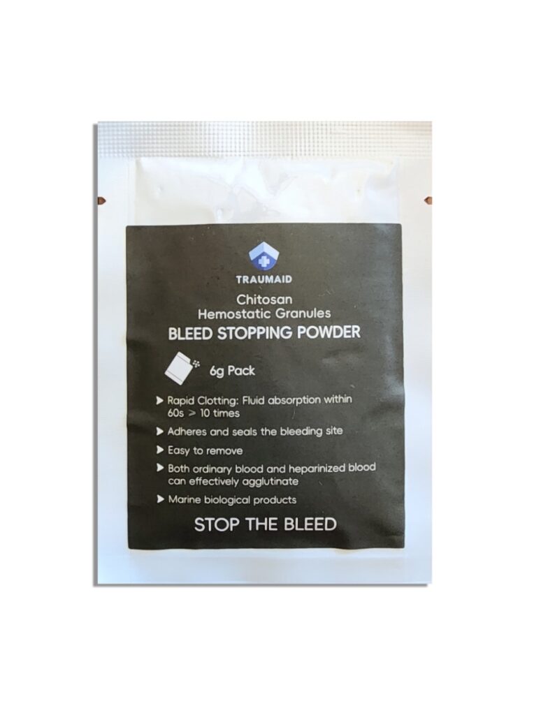Traumaid Bleed Stopping Powder Chitosan Hemostatic Granules – 6g