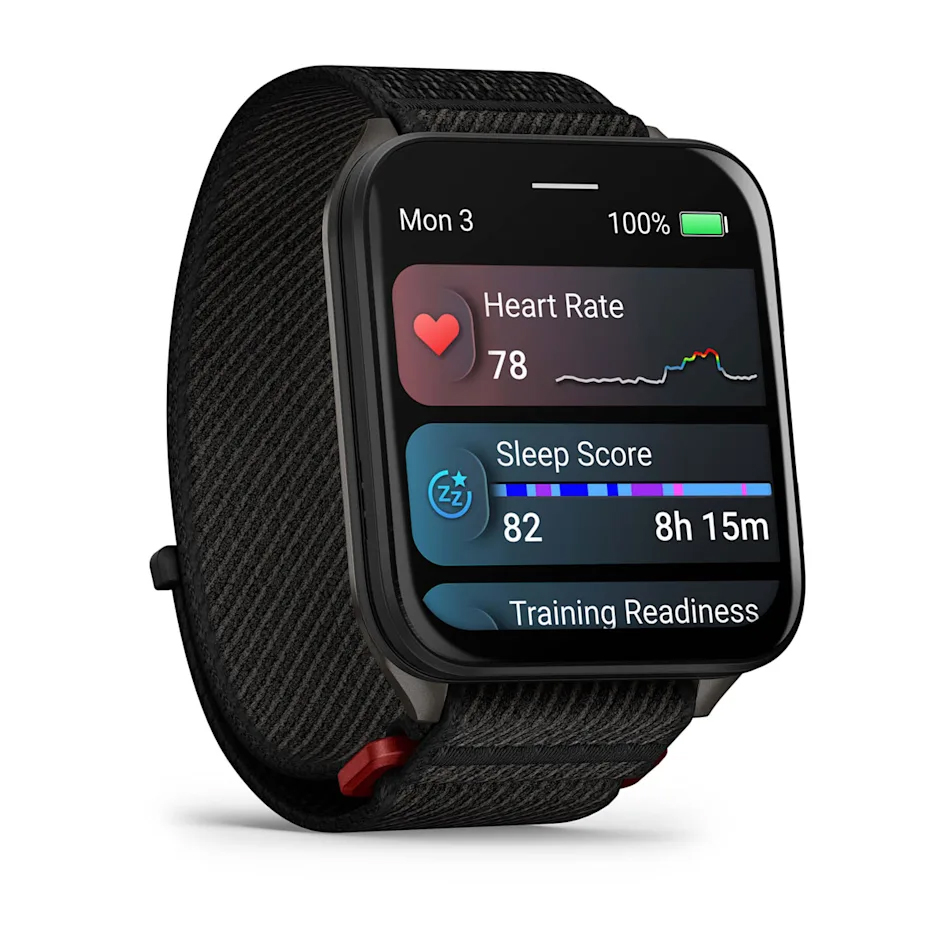 Garmin Venu X1 Black with Slate Titanium Caseback and Black ComfortFit Nylon Band