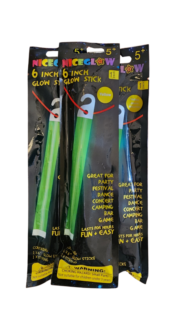 6 Inch Glow Light Stick Outdoor Chemical Fluorescent With Hook