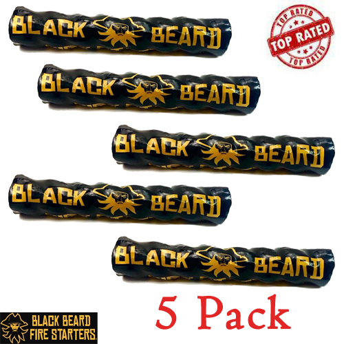 Black Beard Fire Starter Rope Survival Tinder – 5 Pack