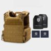 Quad 2.0 Plate Carrier With Level 3+ Armor Plates And Side Panels Level 3a Bundle - Brown