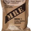 Chili With Beans - Meals Ready To Eat US Military MREs - Menu 1 - 2024 Inspection Date