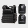 Quad 2.0 Plate Carrier With Level 3+ Armor Plates Bundle - Black