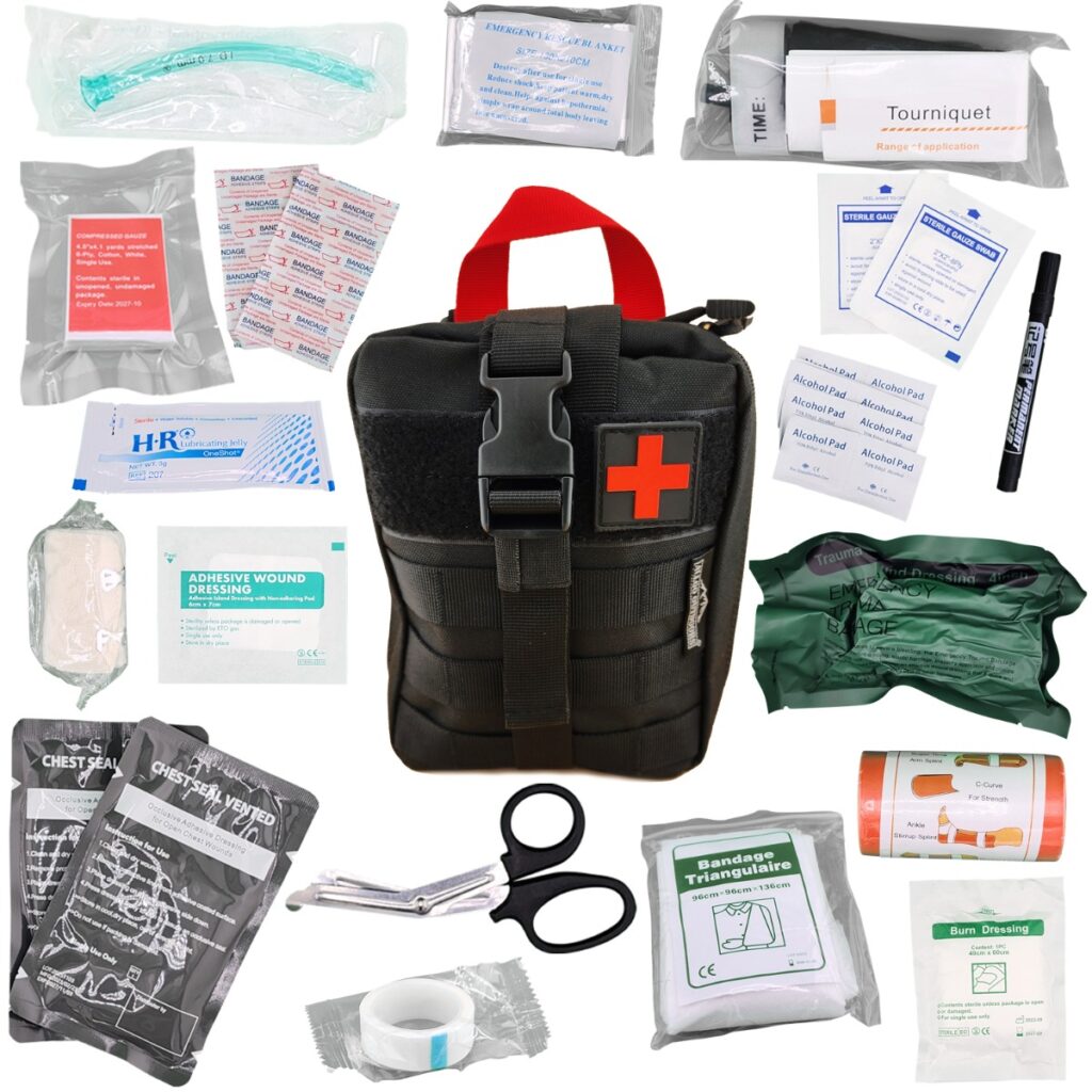 Allgo Outdoors Survival First Aid Trauma Med Kit – Med Kit 5 – Black