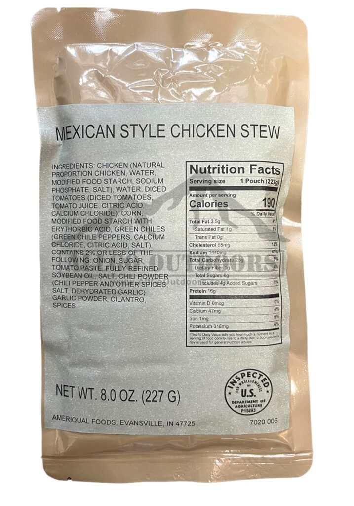 Mexican Style Chicken Stew Entree Only – Packs