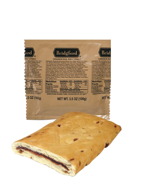 Cinnamon Bun 3 Pack – Bridgford MRE Ready To Eat Meal