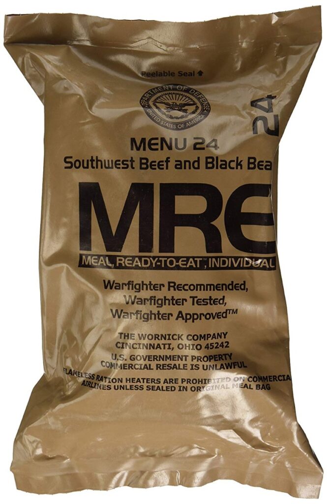 Southwest Beef and Black Beans – Meals Ready To Eat US Military MREs – Menu 24 – 2024 Inspection Date