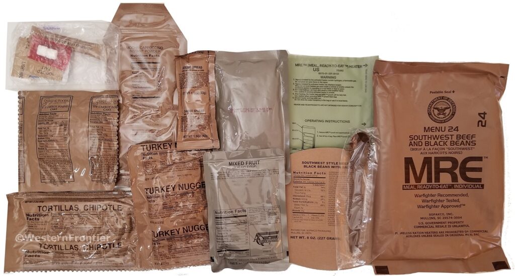 Southwest Beef and Black Beans – Meals Ready To Eat US Military MREs – Menu 24 – 2024 Inspection Date