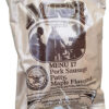 Pork Sausage Patty Maple Flavored - Meals Ready To Eat US Military MREs - Menu 17 - 2024 Inspection Date