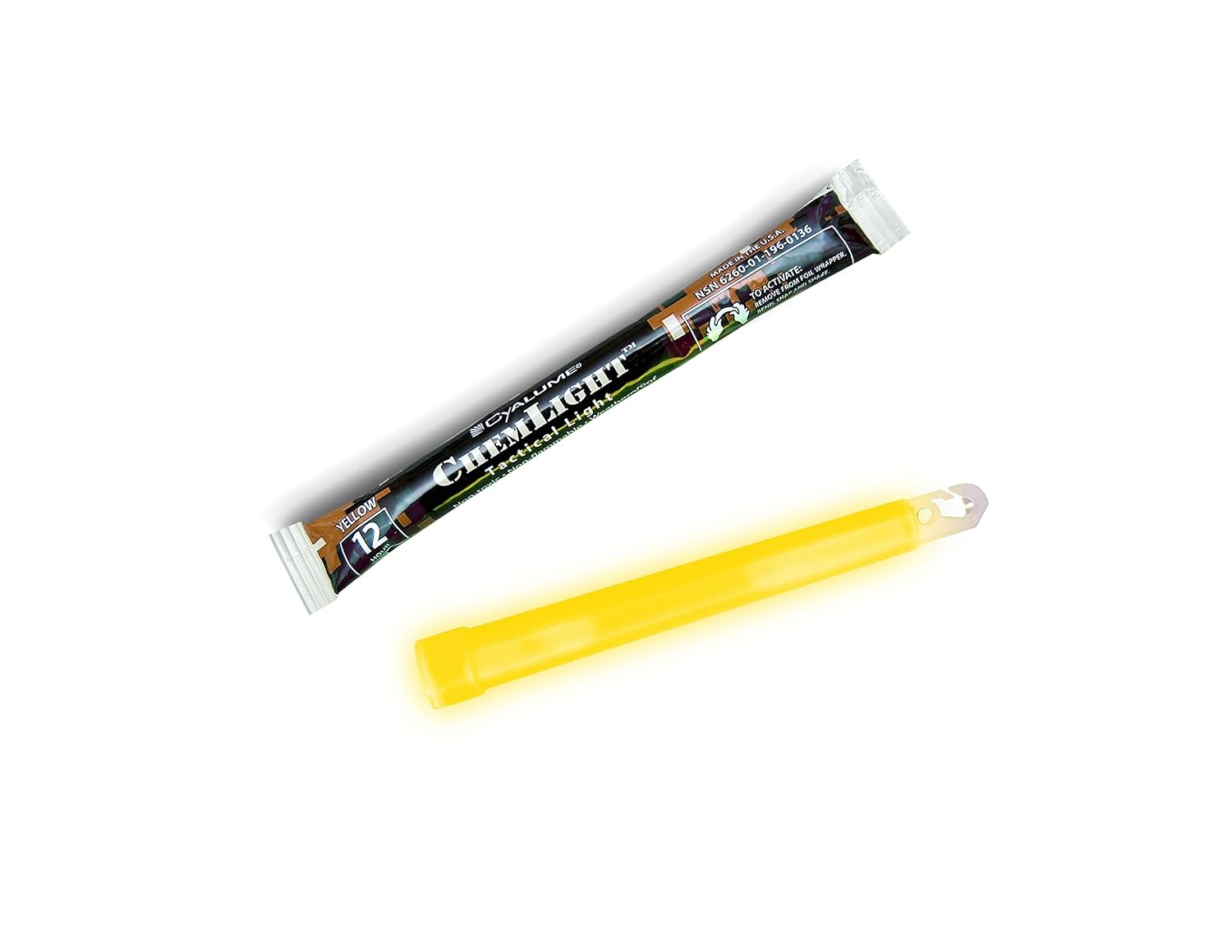 Cyalume ChemLight Light Stick Military Grade 12 Hour 6 Inch 10 Pack Yellow
