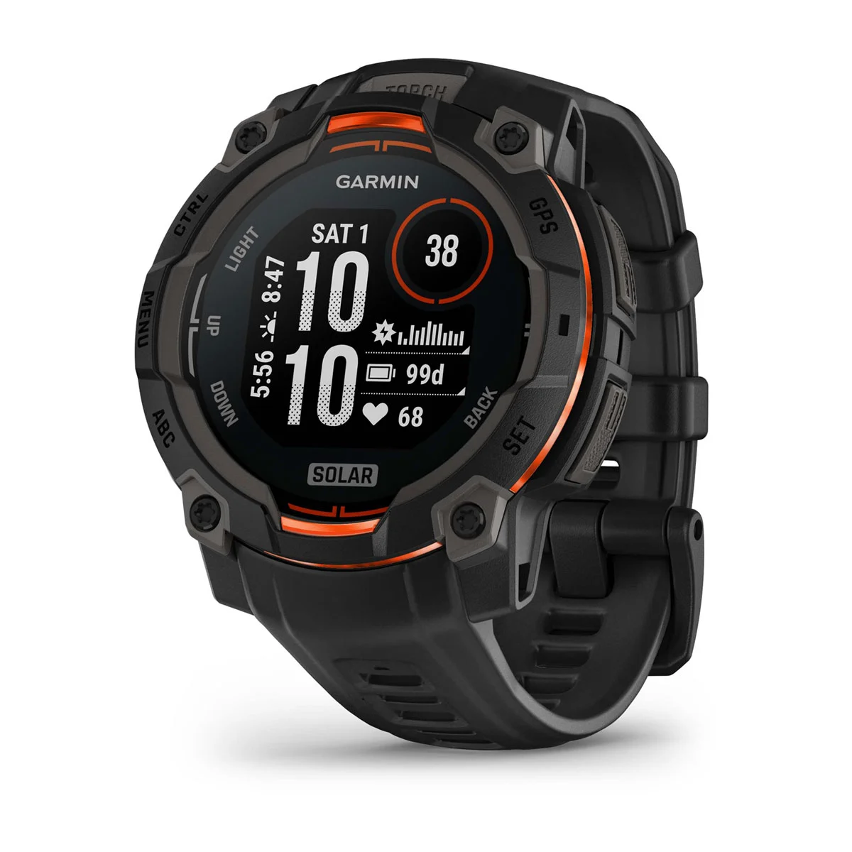 Garmin Instinct 3 – 45 mm, Solar Black with Black Band – 010-02934-00